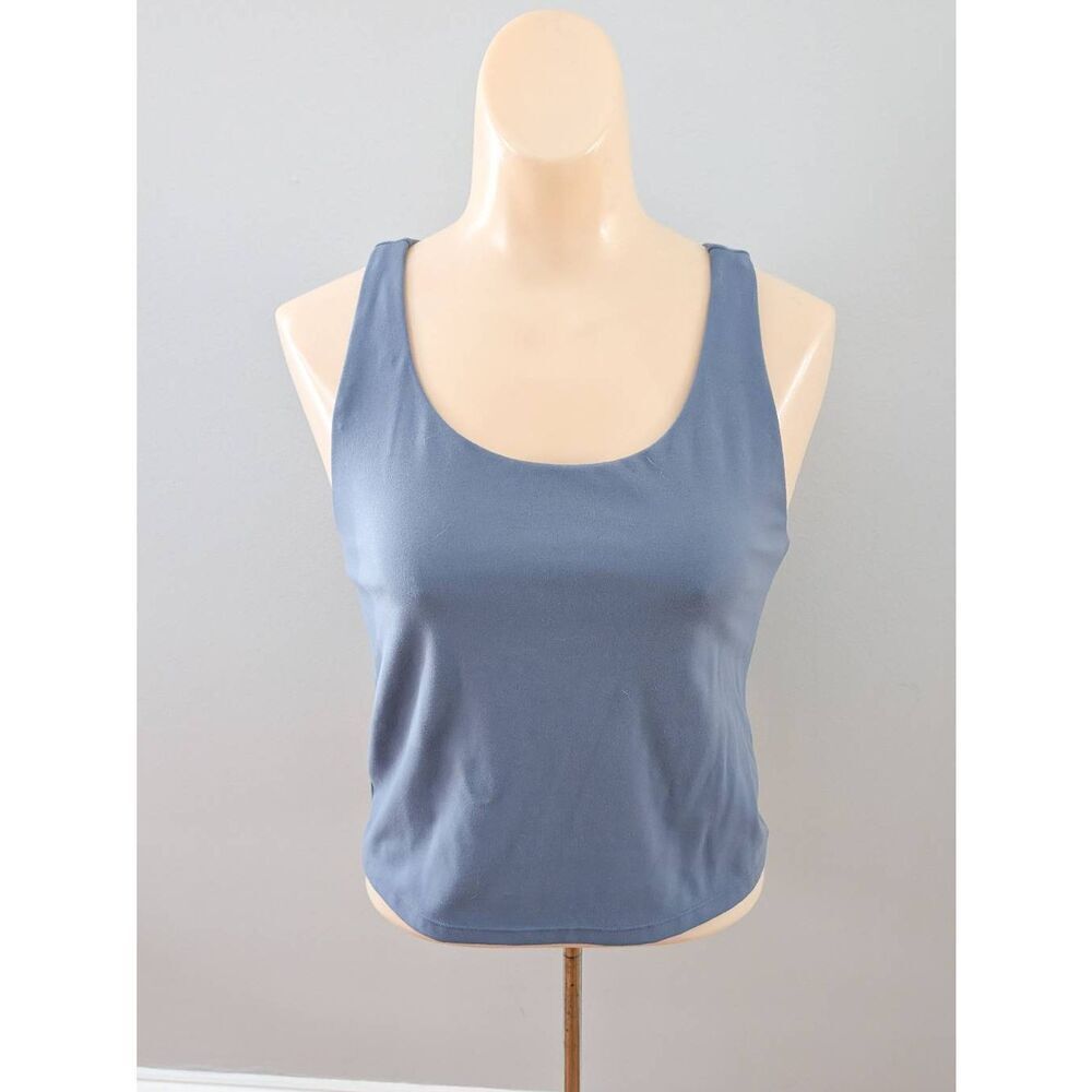 FLX Affirmation Scoop Neck Tank Top Blue